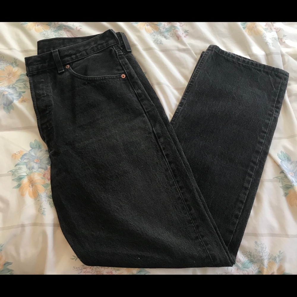 Levi’s Dark Wash 501 Buttonfly Jeans (Men’s)